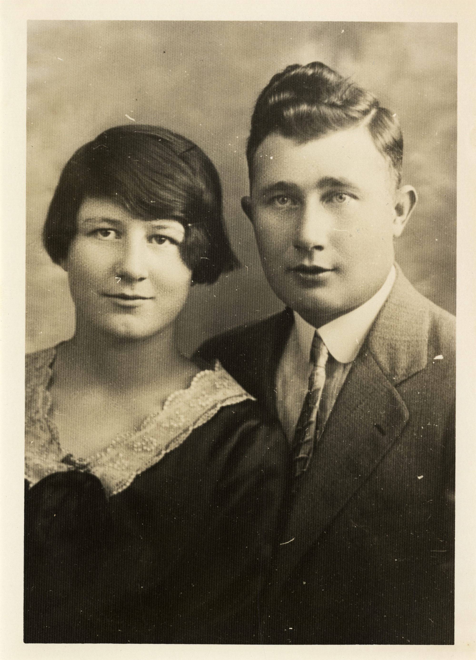Nellie-Pheig Sayers and her brother Pats Guiheen. Taken in Springfield soon after Nellie's arrival in 1928. 